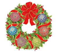 Caspari Imperial Ornament Wreath Die Cut Advent Calendar, Multi-Colour