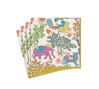 Caspari Les Jardins De Mysore Paper Cocktail Napkins, Pack of 20 Multi-Colour,11930C
