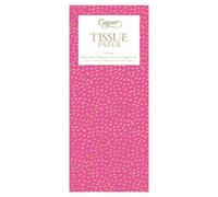 Caspari Little Dash Fuchsia/Gold Tissue Paper, 4 Sheets