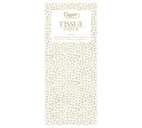Caspari Little Dash White/Gold Tissue Paper, 4 Sheets