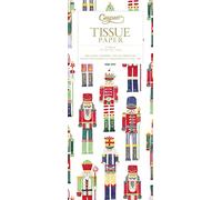 Caspari March of the Nutcrackers Christmas Tissue Wrap 4 sheets of 70 x 50 cm luxury tissue wrapping paper