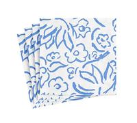 Caspari Matisse Paper Cocktail Napkins in Blue - 20 Per Package