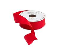 Caspari Narrow Red Grosgrain Wired Ribbon - 7.3 Meter Spool