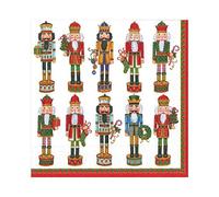 Caspari Nutcracker Parade Paper Luncheon Napkins in White - 20 Per Package