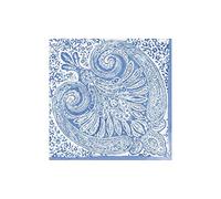 Caspari Paisley Medallion Paper Cocktail Napkins in Blue, 20 Per Package