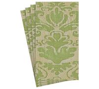 Caspari Palazzo Paper Guest Towel Napkins in Moss Green, 15 Per Package