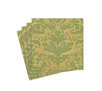 Caspari Palazzo Paper Party Cocktail Napkins in Moss Green, 20 Per Package
