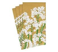 Caspari Paperwhites Paper Guest Towel Napkins in Gold - 15 Per Package
