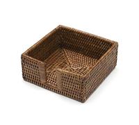 Caspari Rattan Cocktail Napkin Holder Brown,HC01