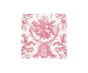 Caspari Romantic Toile Rose Cocktail Napkins - 20 Per Package