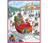 Caspari Santa’s Sleigh by Ingrid Slyder Advent Calendar 1.5 x 41.5cm