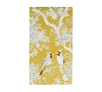Caspari Scenic Songbirds Gold & Ivory Guest Towel Napkins - 15 Per Package