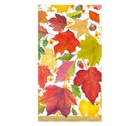 Caspari Swirling Leaves White Guest Towels - includes 15 Guest Towels