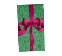 Caspari Tied with A Bow Green & Plum Guest Towel Napkins - 15 Per Package