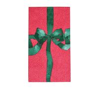 Caspari Tied with A Bow Red & Spruce Guest Towel Napkins - 15 Per Package