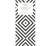 Caspari Tissue Set, Includes 4 Sheets, Chevron Black
