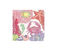 Caspari Under The Sea Paper Cocktail Napkins, 20 Per Package