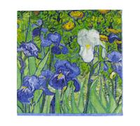 Caspari Van Gogh Irises Paper Luncheon Napkins, Green, Pack of 20