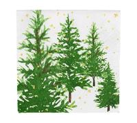 Caspari White Christmas Cocktail Napkins - 20 Per Package
