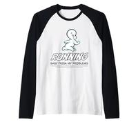 Casper Movie Running Away from My Problems Raglan Baseball Tee