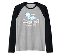 Casper Springtime Friendly Ghost Glow Raglan Baseball Tee