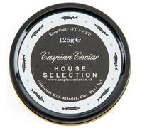 Caspian Caviar House Selection 125g | Premium Siberian Baerii Sturgeon Caviar | Malossol Dark Pearls | Rich & Nutty Flavour | Malossol Lightly Salted | Perfect for Festive Celebrations & Gifting