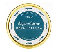 Caspian Caviar Royal Beluga Hybrid Caviar 125g | Premium & Luxury Sturgeon | Malossol Caviar with Large Dark Grey Pearls | Rich, Buttery & Creamy Flavour | Perfectly Farmed in Italy