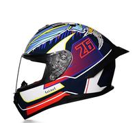 Casque De Moto Intégral Man Woman Motorcycle Helmet with Visors Motorbike Bike Protective Crash Lid Street Bike Helmet ECE Approved L,XXL=(63-64CM)