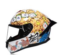 Casque De Moto Intégral Man Woman Motorcycle Helmet with Visors Motorbike Bike Protective Crash Lid Street Bike Helmet ECE Approved I,L=(59-60CM)