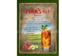 Cass Cocktail Pimms No 1 Metal Sign Quote - Vintage - Style Metal Sign - 3 Sizes To Choose - Home Decor - Unique Gift (8” X 6” 200 X 150 mm)