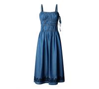 Pepe Jeans Cass Sleeveless Long Dress Blue M Woman