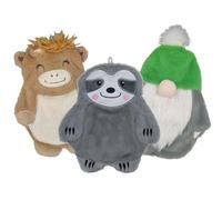 Cassandra Character Hot Water Bottle with Plush Cover - Cute Animal & Novelty Designs, Natural Rubber Bottle Included, Cosy Winter Warmer (Character May Vary)