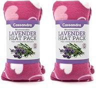 Cassandra Fleece Lavender and Wheat Filled Heat and Cool Pack. Colour Received Will Vary. 38cm (Pack of 2)