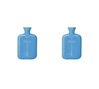 CASSANDRA Hot Water Bottle, Ribbed Surface Both Sides, 1.8 Litre, 5 Year Cassandra Guarantee, Colour Received Varies (Pack of 2)