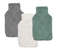 Cassandra Luxury Faux Fur Hot Water Bottle with Cover - Ultra Soft Plush Design, Natural Rubber Bottle Included, Premium Winter Warmer