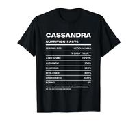 Cassandra Nutrition Facts Name Value Graphic T-Shirt, Men, Black, M