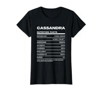 Cassandra Nutrition Facts Name Value Graphic T-Shirt, Women, Black, M