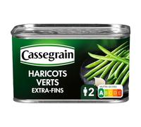 Cassegrain Extra-Fine Green Beans, Picked and Hand-Stored - The 220g Box Net Drained