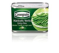 Cassegrain Green Beans Extra fine Slices and Rows Hand 4/4 390g - ( Unit Price ) - Cassegrain haricots verts Extra fins cuilles et rangés Main 4/4 390g