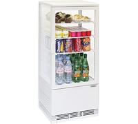 Casselin Mini Refrigerated Display Case for Freestanding 78 Litres White