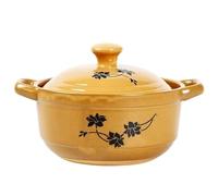 Casserole 1.1L .2L .8L Ceramic Stewed Chicken Rice Casserole Fire High Temperature Bellied Stew Pan Saucepan Soup Stewpan(1.8L)