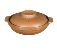 Casserole Boiler Traditional Casserole Stew Pot Shallow Soup Pingding Clay(1.2L P24)