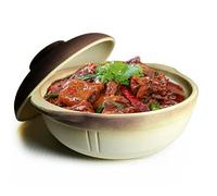Casserole Bowls French Onion Soup Crock Retro Clay Pottery with Lid Cooking Soup Shaguo (DR24cm)