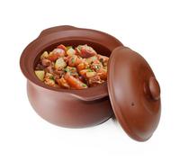 Casserole Clay Hot Pot 2.8l Lid Cooking Serving Soup Simmered Stewed Ceramic Red Unglazed Bowls (Red L)