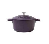 MasterClass Cast Aluminium Casserole Dish With Self-Basting Lid Premium Quality Lightweight Non-Stick Medium Round Blue, Hob To Oven Cooking Pot For Family Meals Curries Dishwasher Safe, 20cm, 2.5L