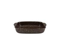 Casserole Dish Ceramic Dinner Plates Red and Black Rectangular Kitchen(Bruin,Medium)