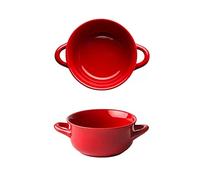 Casserole Dish Double-Ear Baking Bowl Air Fryer Ceramic Oven Dish Household Small Solid Color Lasagna Deep Oven Trays