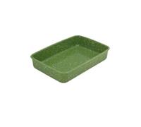 Casserole Dish Rectangular Ceramic Dinner Plates for Use in Both Microwave Kitchen(Green,Medium)