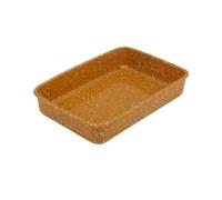 Casserole Dish Rectangular Ceramic Dinner Plates for Use in Both Microwave Kitchen(Orange,Medium)
