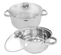 Casserole Dish Saucepan Pot - Handle Stock Sauce, Cookware Set | Oven Stove Pan | Stainless Steel | Size 24Cm, Suitable for Kitchen Cooking, Baking, Serving | with Lid